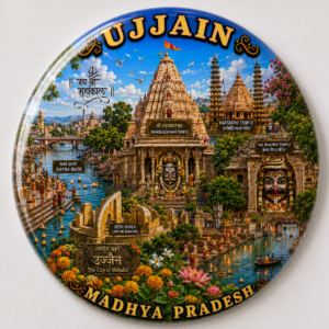 "UJJAIN"58 MM ROUND FRIDGE MAGNET