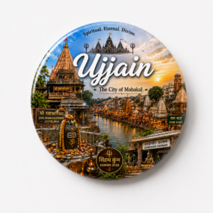 "UJJAIN"58 MM ROUND FRIDGE MAGNET