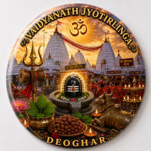 "VAIDYANATH JYOTIRLINGA"58 MM ROUND FRIDGE MAGNET