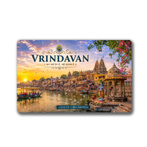 "VRINDAVAN"85*54 MM RECTANGLE PVC GLITTER FINISH FRIDGE MAGNET