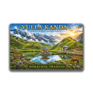 "YULLA KANDA" 85*54 MM RECTANGLE PVC GLITTER FINISH FRIDGE MAGNET