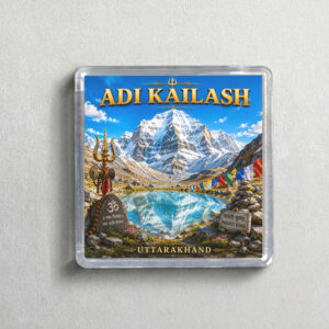 "ADI KAILASH" 2X2 INCHES SQUARE ACRYLIC FRIDGE MAGNET