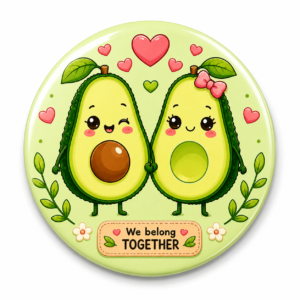 "AVOCADO" 44MM/58MM ROUND BADGE