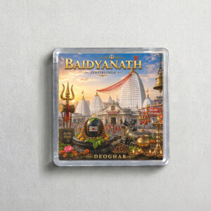"JYOTIRLINGA BAIDYANATH" 2X2 INCHES SQUARE ACRYLIC FRIDGE MAGNET