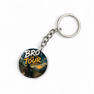 "BRO ON TOUR" ROUND 44 MM/58 MM KEYCHAIN