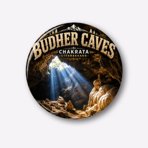 "BUDHER CAVES"58 MM ROUND FRIDGE MAGNET