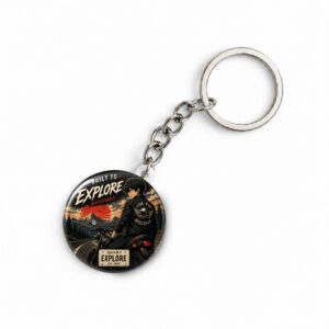 "BUILT TO EXPLORE" ROUND 44 MM/58 MM KEYCHAIN