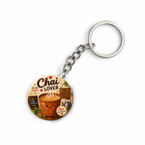 "CHAI LOVER" ROUND 44 MM/58 MM KEYCHAIN
