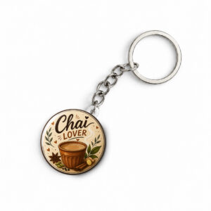 "CHAI LOVER 2" ROUND 44 MM/58 MM KEYCHAIN