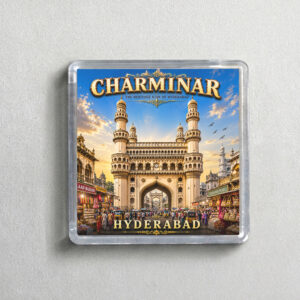 "CHARMINAR" 2X2 INCHES SQUARE ACRYLIC FRIDGE MAGNET