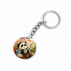 "COFFEE FIRST" ROUND 44 MM/58 MM KEYCHAIN
