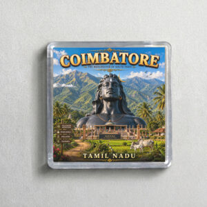 "COIMBATORE" 2X2 INCHES SQUARE ACRYLIC FRIDGE MAGNET