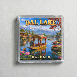 "DAL LAKE" 2X2 INCHES SQUARE ACRYLIC FRIDGE MAGNET