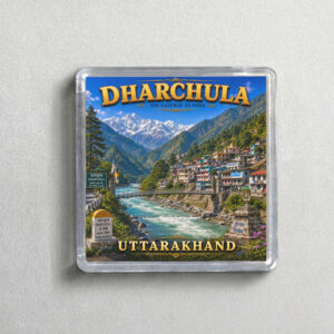 "DHARCHULA" 2X2 INCHES SQUARE ACRYLIC FRIDGE MAGNET