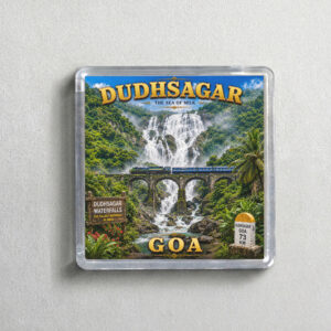 "DUDHSAGAR" 2X2 INCHES SQUARE ACRYLIC FRIDGE MAGNET