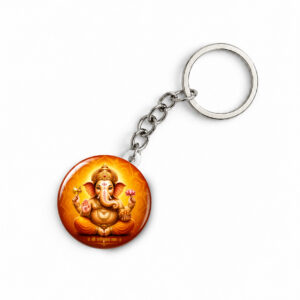"GANPATI JI" ROUND 44 MM/58 MM KEYCHAIN