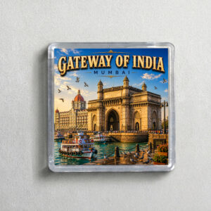 "GATEWAY OF INDIA" 2X2 INCHES SQUARE ACRYLIC FRIDGE MAGNET