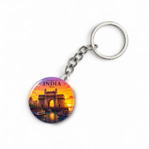 "GATEWAY OF INDIA" ROUND 44 MM/58 MM KEYCHAIN