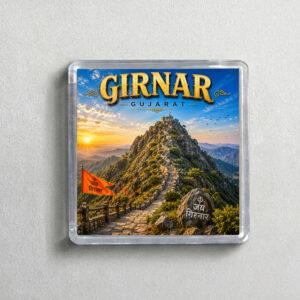 "GIRNAR" 2X2 INCHES SQUARE ACRYLIC FRIDGE MAGNET