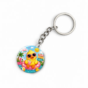 "GOOD VIBES" ROUND 44 MM/58 MM KEYCHAIN