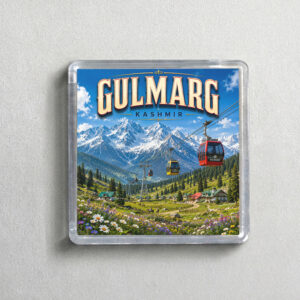 "GULMARG" 2X2 INCHES SQUARE ACRYLIC FRIDGE MAGNET