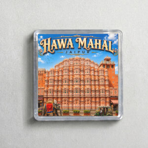 "HAWA MAHAL" 2X2 INCHES SQUARE ACRYLIC FRIDGE MAGNET