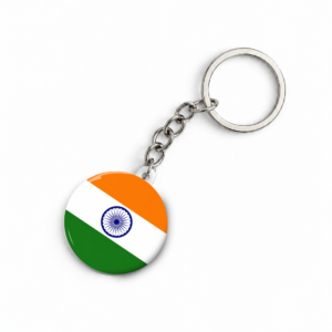 "INDIAN FLAG" ROUND 44 MM/58 MM KEYCHAIN