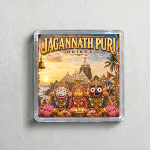 "JAGANNATH PURI" 2X2 INCHES SQUARE ACRYLIC FRIDGE MAGNET