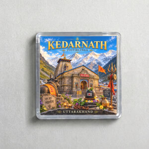 "JYOTIRLINGA KEDARNATH" 2X2 INCHES SQUARE ACRYLIC FRIDGE MAGNET
