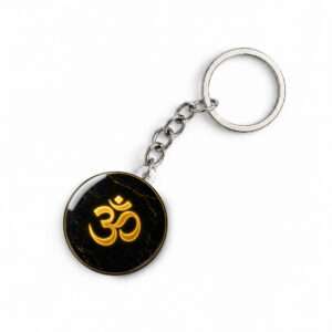 "OM" ROUND 44 MM/58 MM KEYCHAIN
