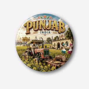 "PUNJAB"58 MM ROUND FRIDGE MAGNET
