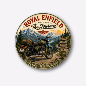 "RE BUILT FOR THE JOURNEY" 44MM/58MM ROUND PIN BADGE