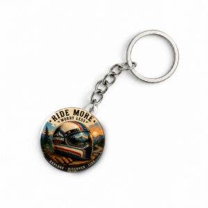 "RIDE MORE WORRY LESS" ROUND 44 MM/58 MM KEYCHAIN