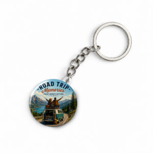 "ROAD TRIP MEMORIES" ROUND 44 MM/58 MM KEYCHAIN
