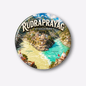 "RUDRAPRAYAG"58 MM ROUND FRIDGE MAGNET