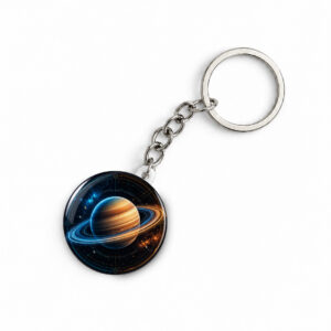 "SATURN" ROUND 44 MM/58 MM KEYCHAIN