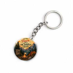 "THE HARDEST CLIMBS" ROUND 44 MM/58 MM KEYCHAIN