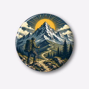 "TREKKING ADVENTURE" 44MM/58MM ROUND PIN BADGE